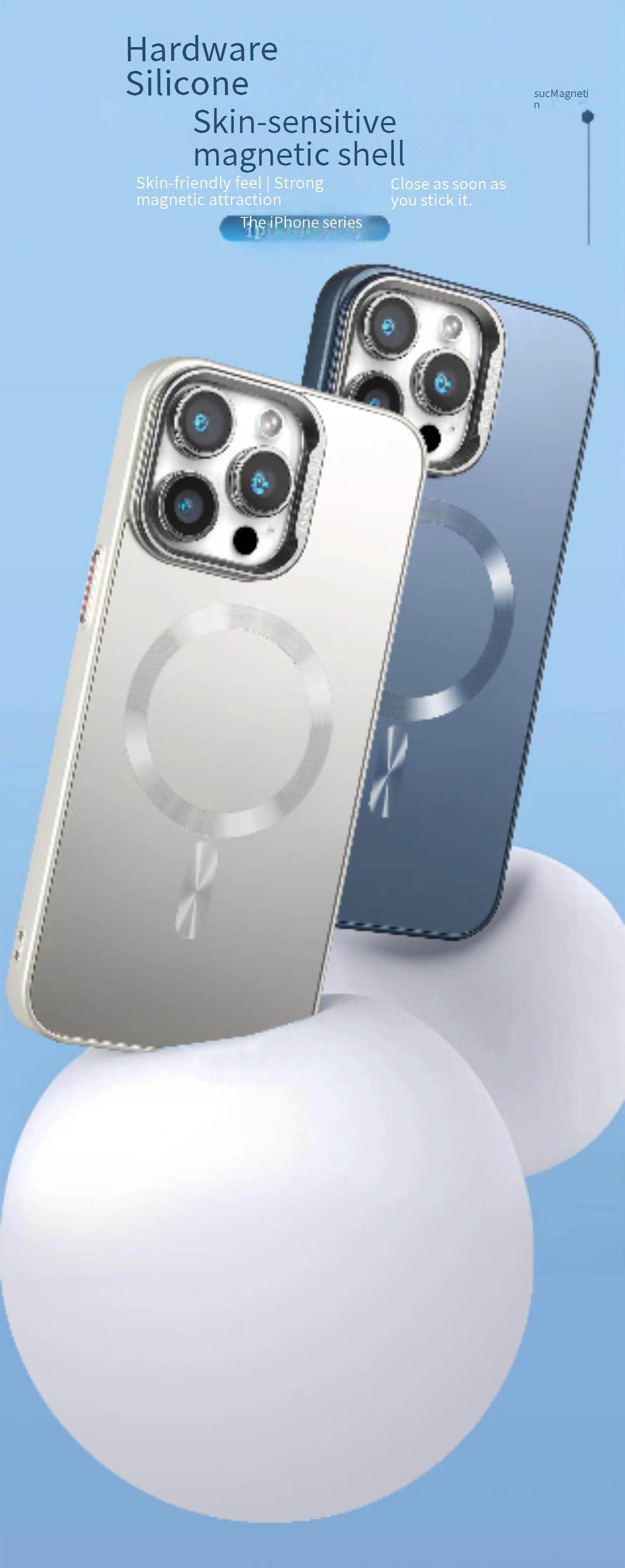 Frosted luxury phone case;Soft TPU phone case;Magnetic phone case for iPhone;Metallic iPhone case;Lens film protection cover;iPhone 15 case;iPhone 14 case;iPhone 13 case;iPhone 12 case;iPhone 11 Pro Max case;Scratch-resistant phone cover;Stylish iPhone accessories