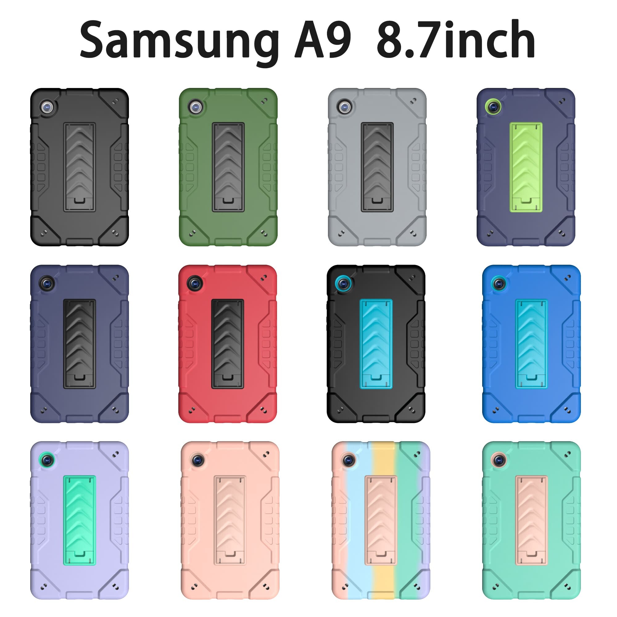 For Samsung A9 8.7inch Case holder Protective shockproof 2n1 Silicone tablet cases For Samsung A9 8.7inch