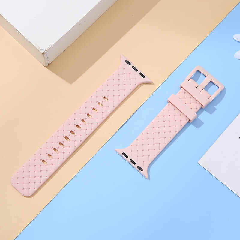 .Waterproof Smart Watch Strap;Rubber Braided Design Watch Band;Soft Silicone iWatch Strap;iWatch Series Accessories;Sport Style Smart Watch Strap;Durable Silicone Watch Band;Comfortable Smart Watch Strap;Stylish iWatch Bands;Adjustable Smart Watch Strap;Lightweight Sport Watch Band