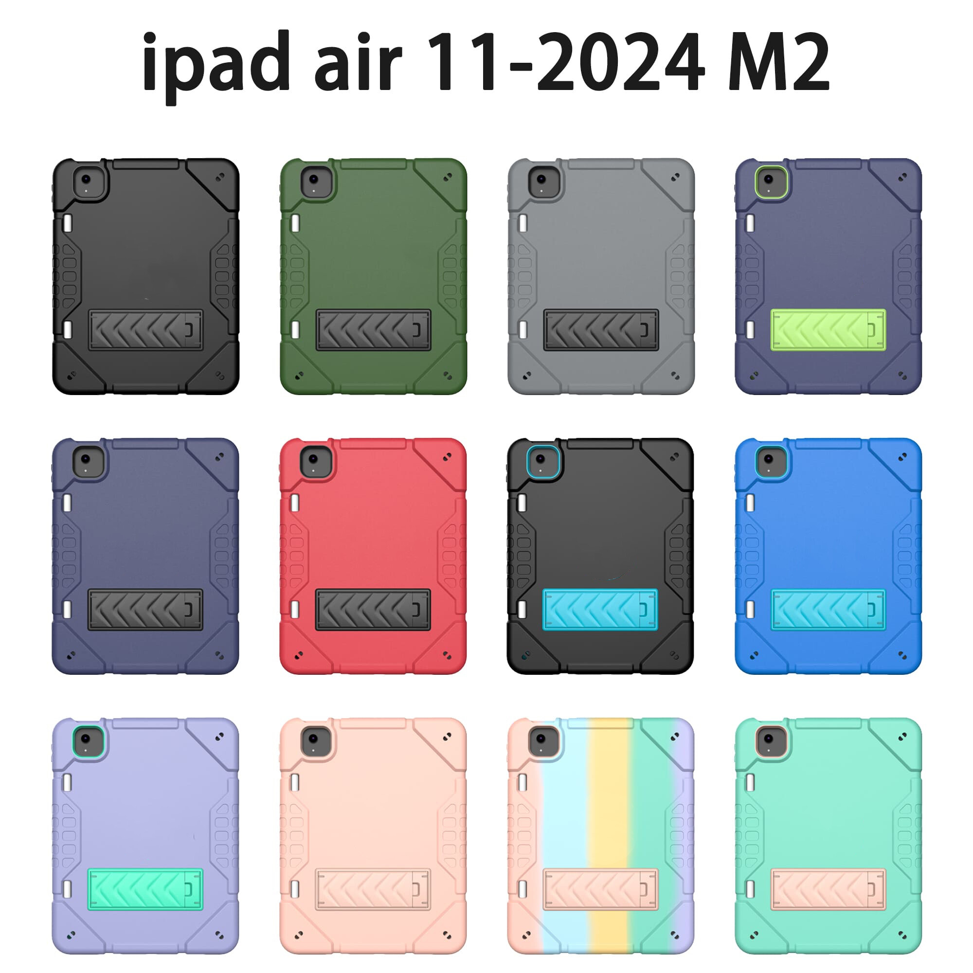 iPad Air 4 case;iPad Air 5 case;iPad Pro 11 case;2018 iPad case;2020 iPad case;2021 iPad case;2022 iPad case;11-inch iPad case;shockproof tablet case;silicone iPad case;protective iPad holder;2-in-1 iPad case;durable iPad cover