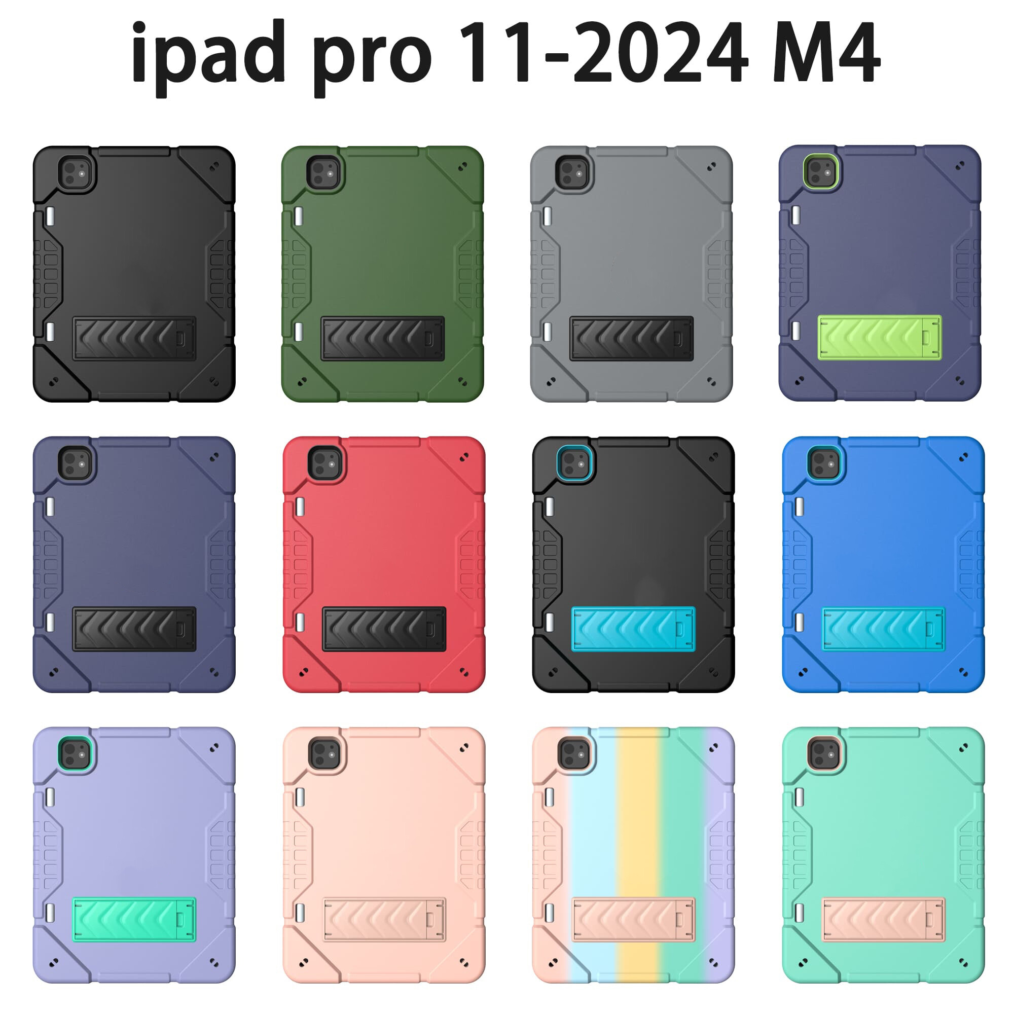 iPad Air 11 case;2024 iPad case;10.9-inch iPad case;shockproof tablet case;silicone iPad case;protective iPad holder;2-in-1 iPad case;durable iPad cover