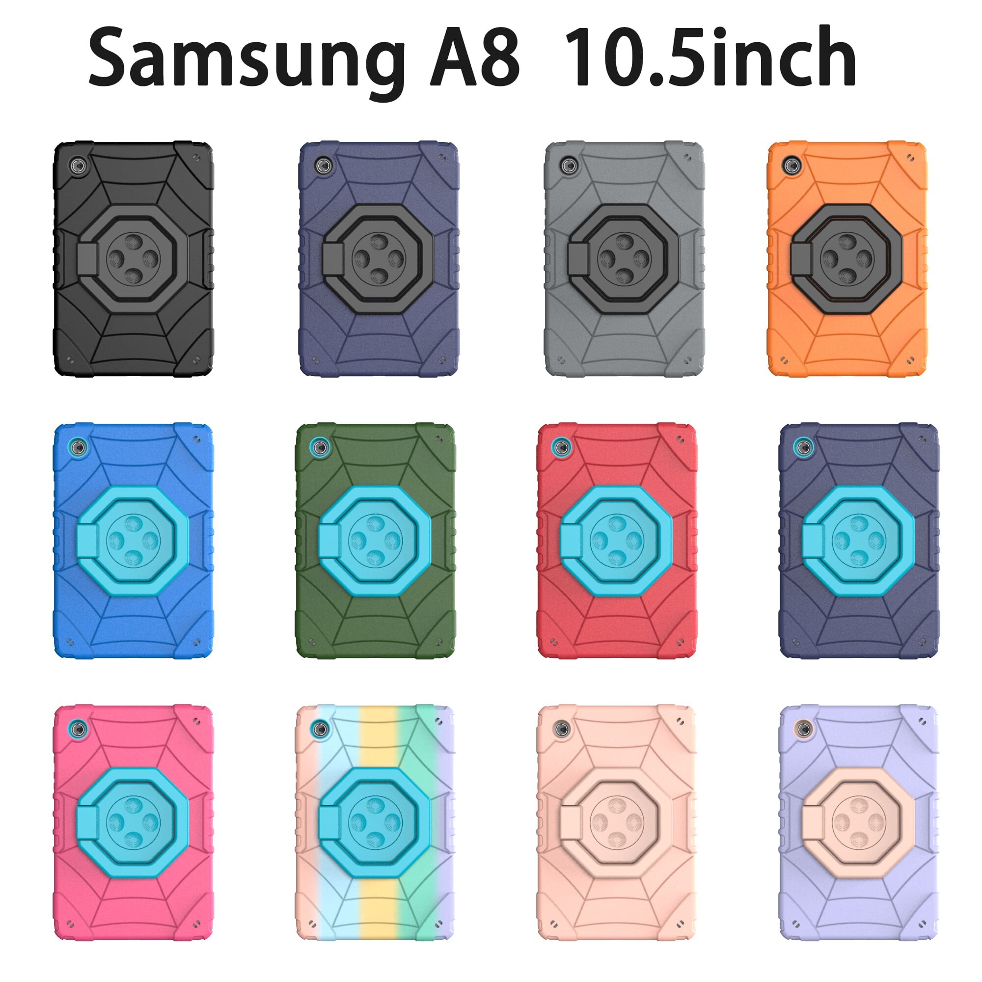 For Samsung A8 10.5inch New arrivals 2024 holder Protective shockproof 2n1 Silicone tablet covers cases For Samsung A8 10.5inch