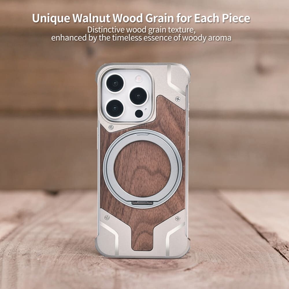 Stand phone case  walnut