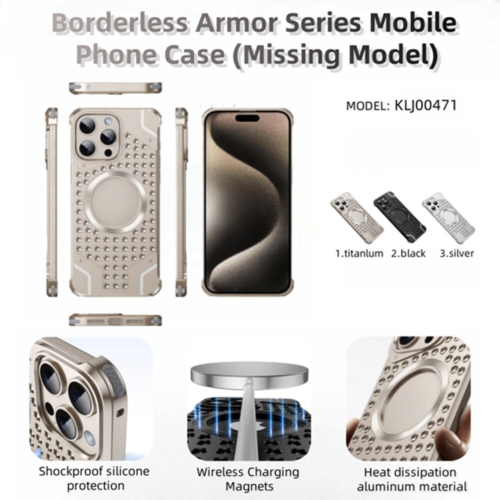 Titanium luxury phone case frameless