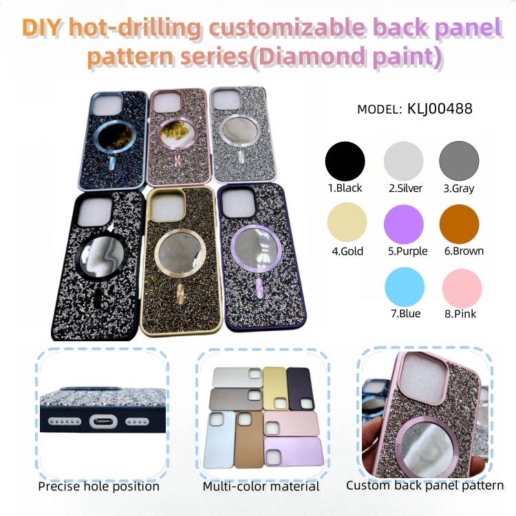 Phone accessories 2024 Metallic paint DIY custom K style for iPhone