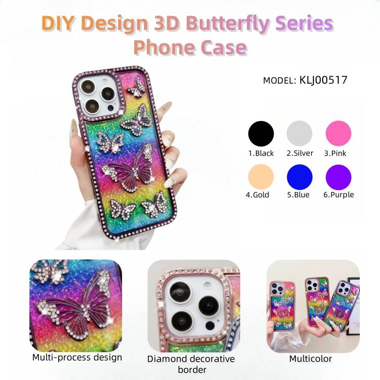 Iphones 15 pro max case luxury 3D Butterfly Craft A for iPhone