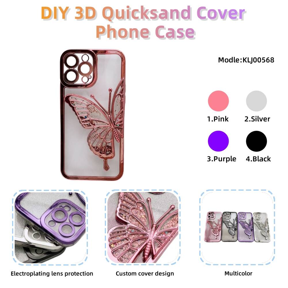 Luxury iphone case 2024 Butterfly Quicksand for for all models