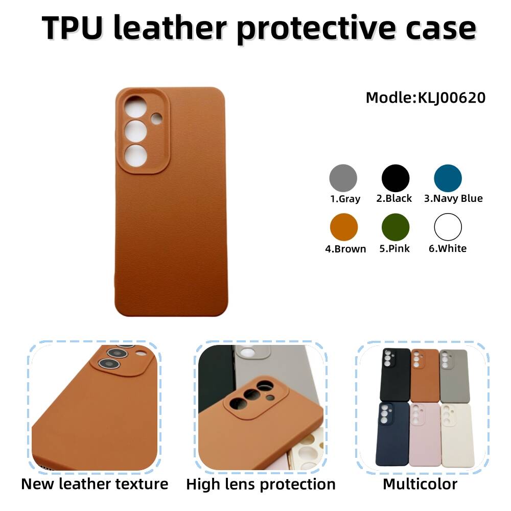 Mobile samsung s24 phone case Leather grain all-inclusive anti-fall shell for all models