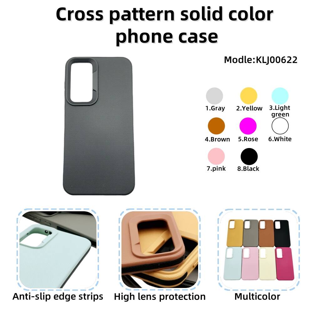 Wholesale mobile phone case Cross pattern contrast border mobile phone case for all models