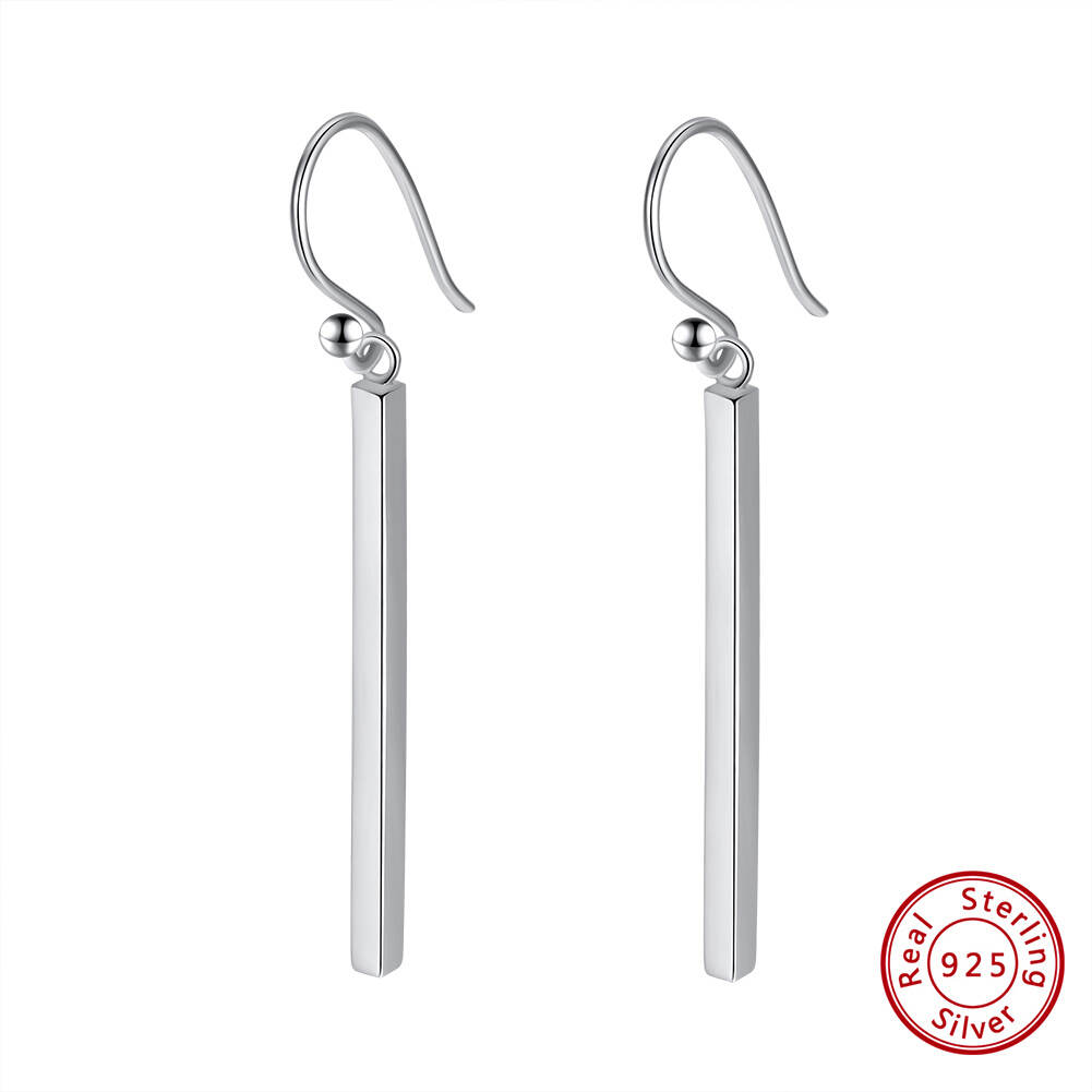 925 Sterling Silver fashion Brief Ear Drop Earrings