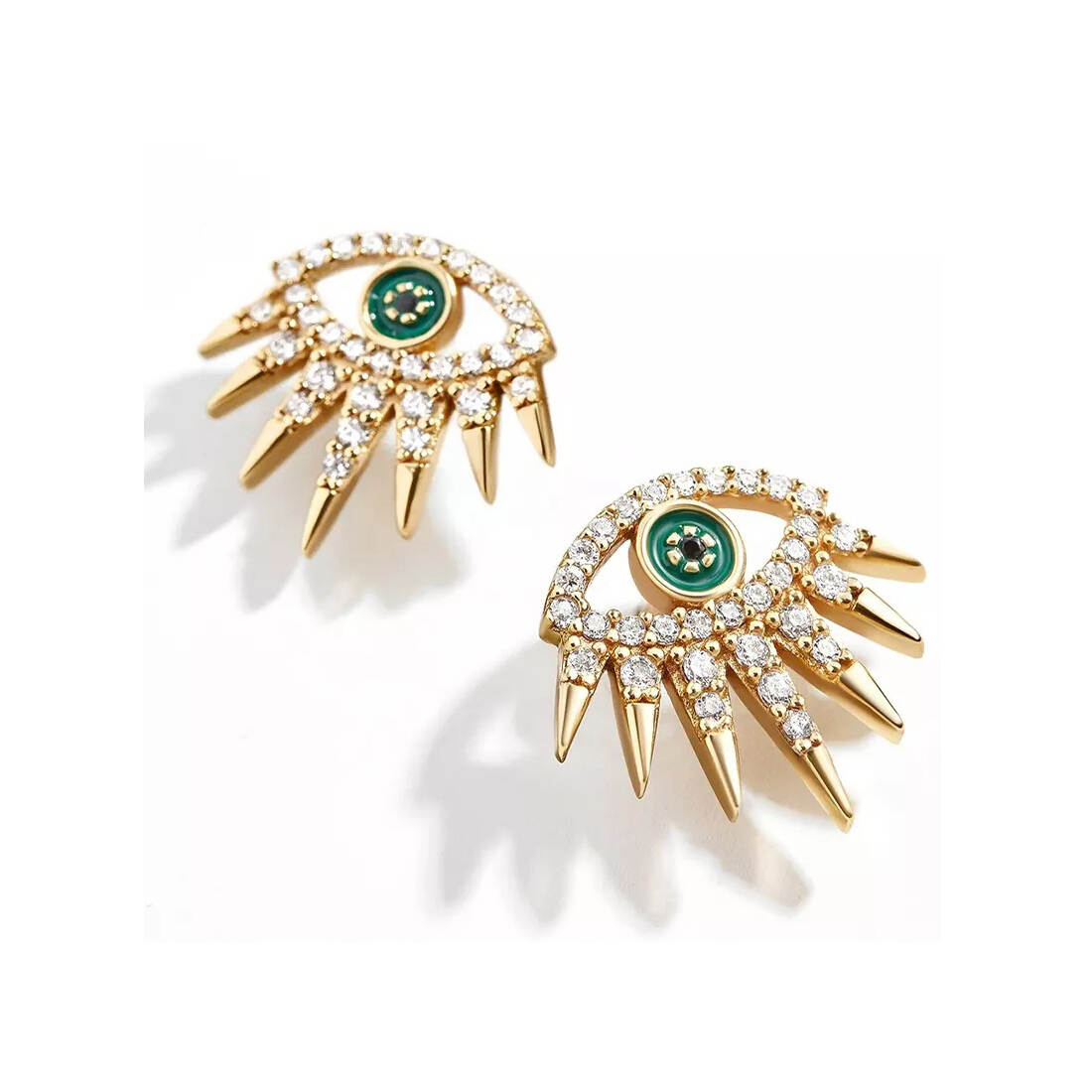 925 Silver Jewelry Cubic Zirconia Evil Eye Fashion Set-Earrings