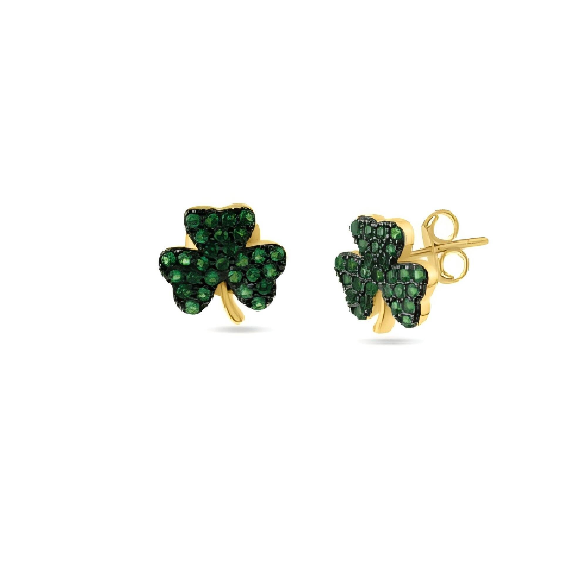 925 Silver Clover-Shaped Jewelry Set - Stud Earrings