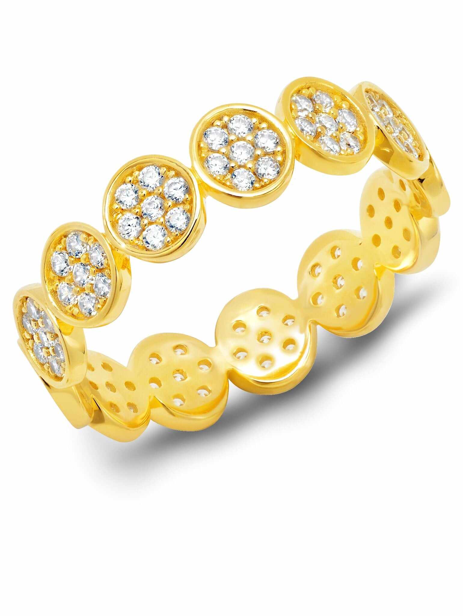 925 Silver Cubic Zirconia Jewelry Set - Round Setting Ring