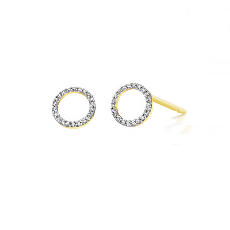925 Silver Fashion Jewelry Open Circle Set - Stud Earrings