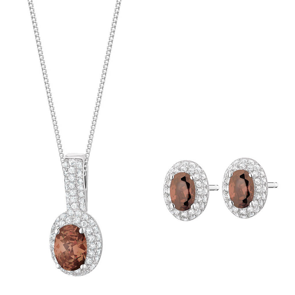 925 Silver Fashion Jewelry Oval Sets - Pendant & Earrings