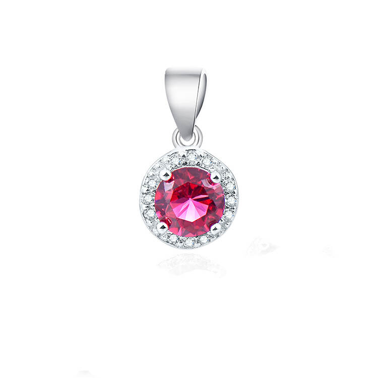 925 Silver High Quality Fashion Classic Cubic Jewelry Set - Ruby Pendant