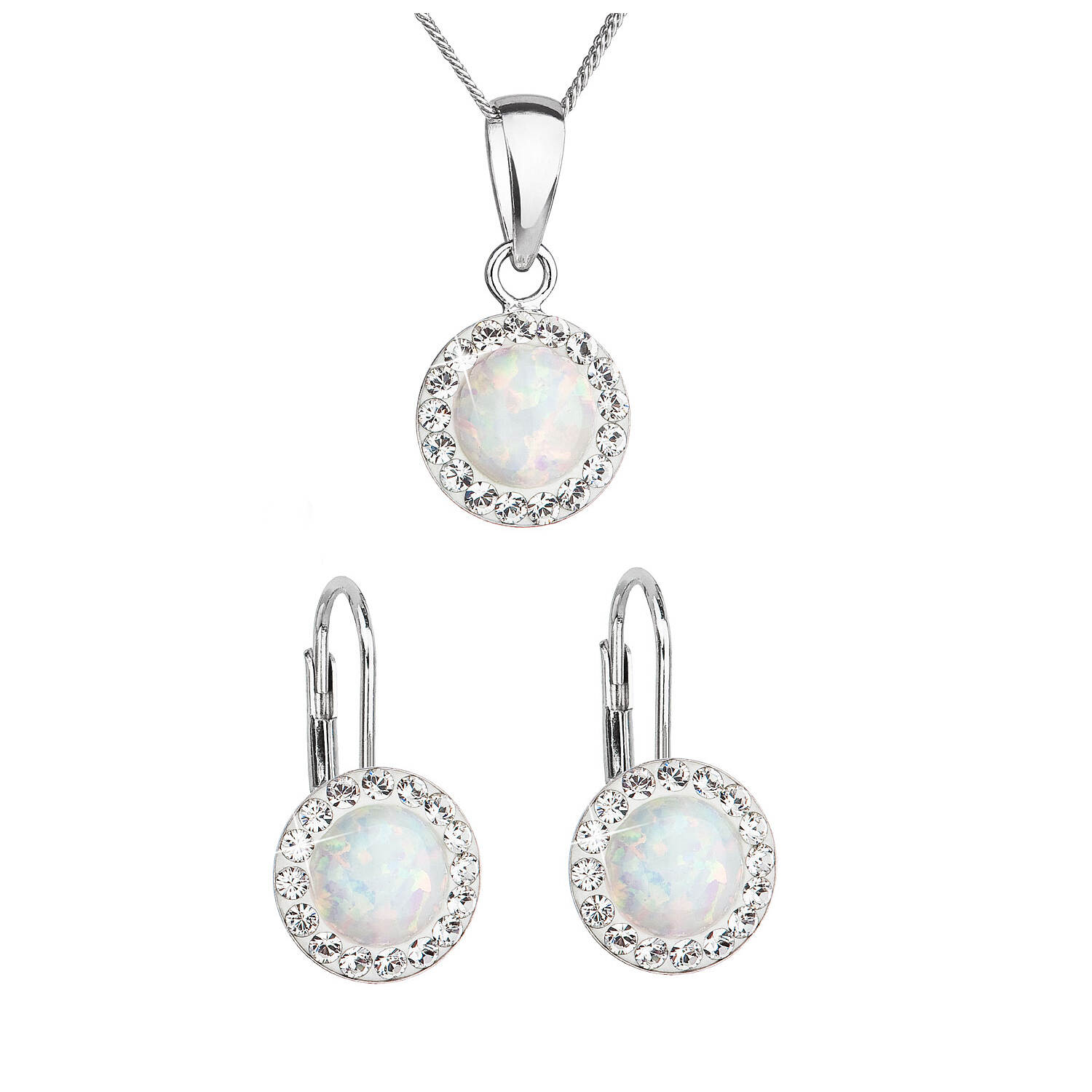 925 Silver High Quality Fashion Opal Jewelry Set