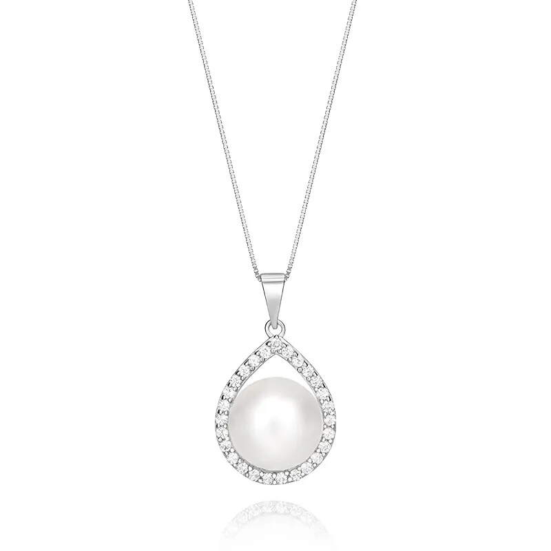 925 Silver Simple Classic Freshwater Pearl Set - Pendant