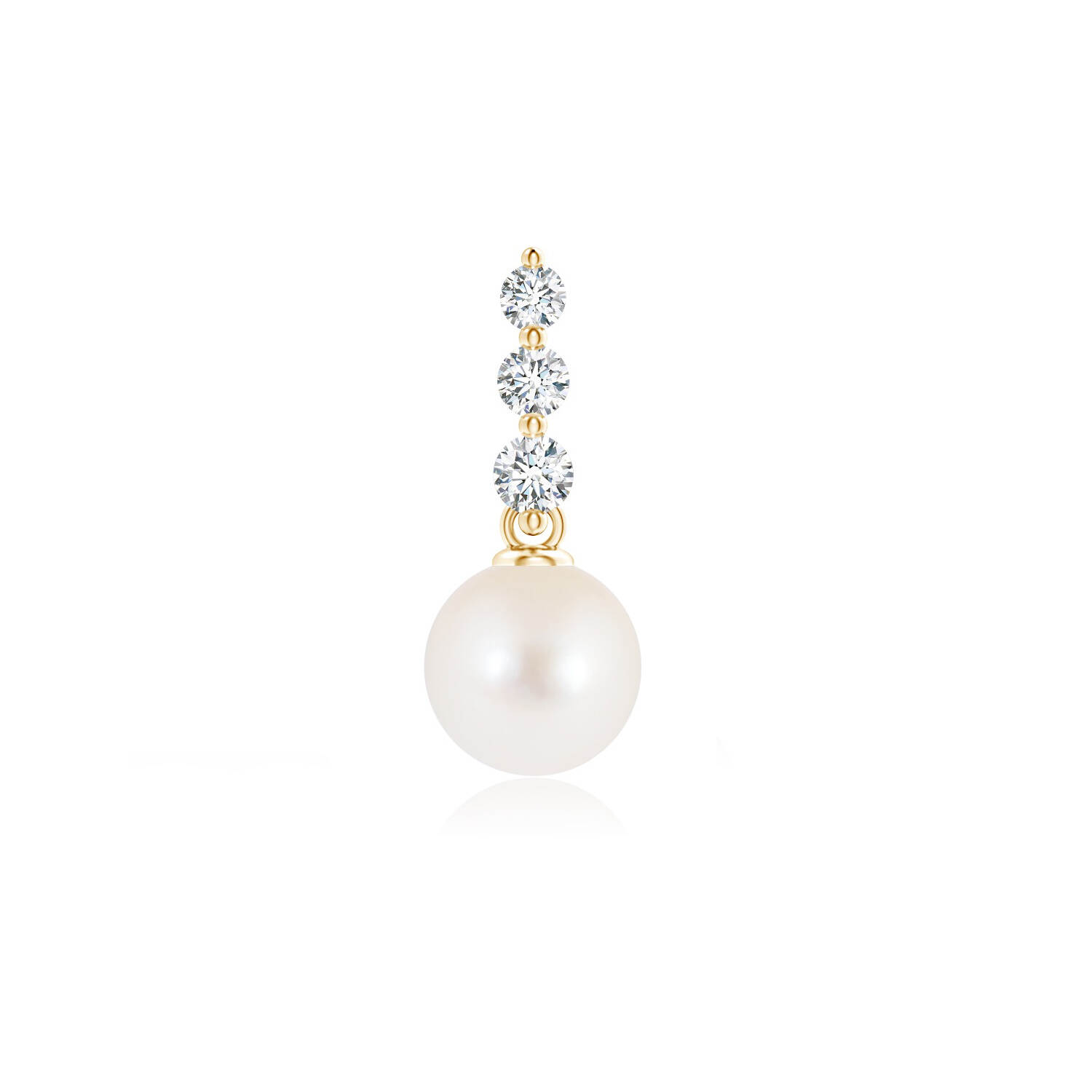925 Silver Simple Classic Pearl Set -  Round Cubic with Shell Pearl Pendant