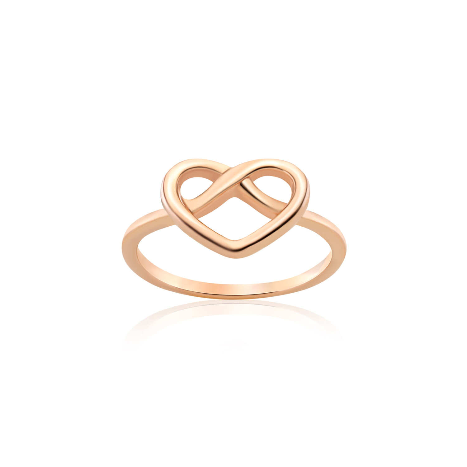 925 Silver Heart Knot Set - Heart Knot Ring