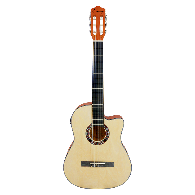 G3902 Hot Sale Wholesale 6 string acoustic guitar manufacturer 39 Inch Full Basswood Cutaway Classical Guitar