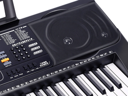 digital piano electric keyboard, piano keyboard that lights up keys, piano keyboard with led lights, 61 key bandstand electronic keyboard
