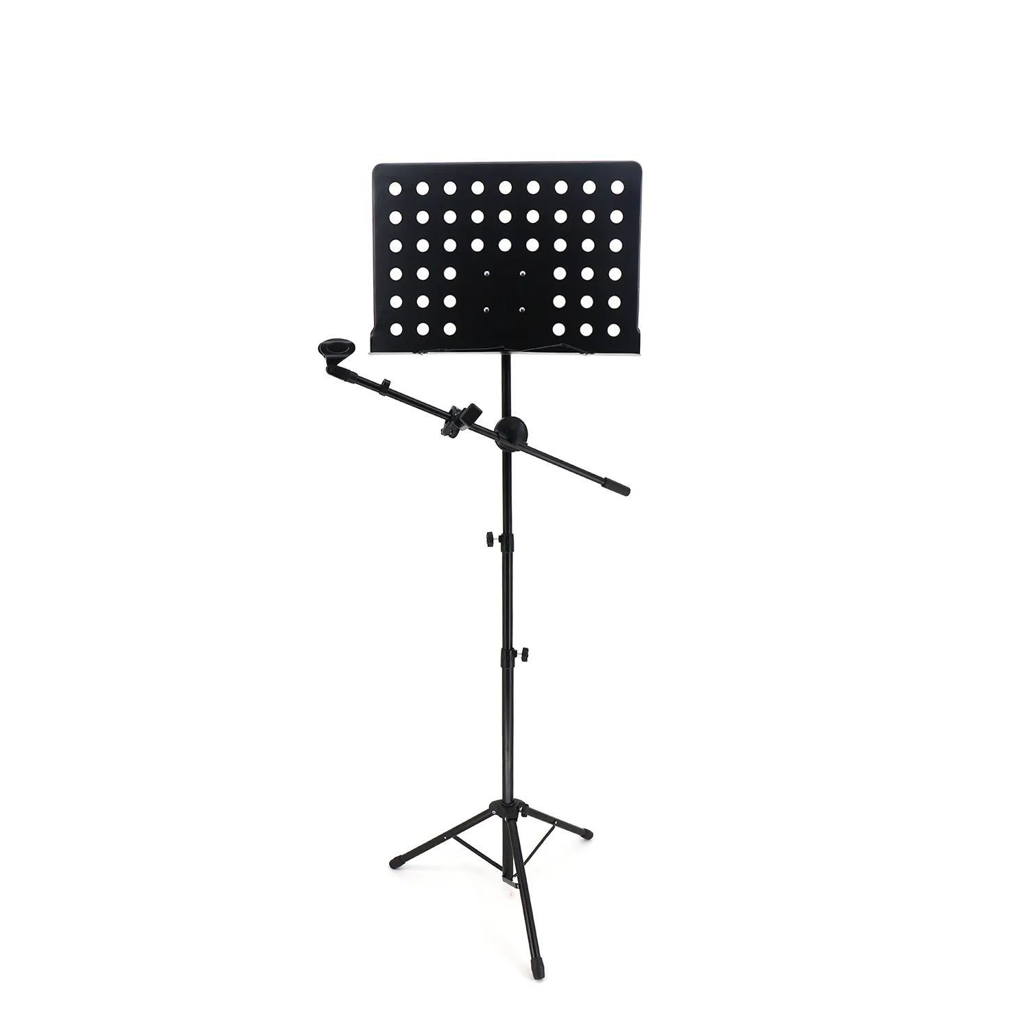 Wholesale tripod adjustable sheet music stand with mic holder stand and phone holder