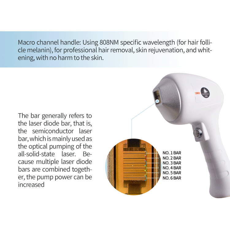 Professional Vertical Ice 808nm Diode Laser Hair Removal Beauty Machine