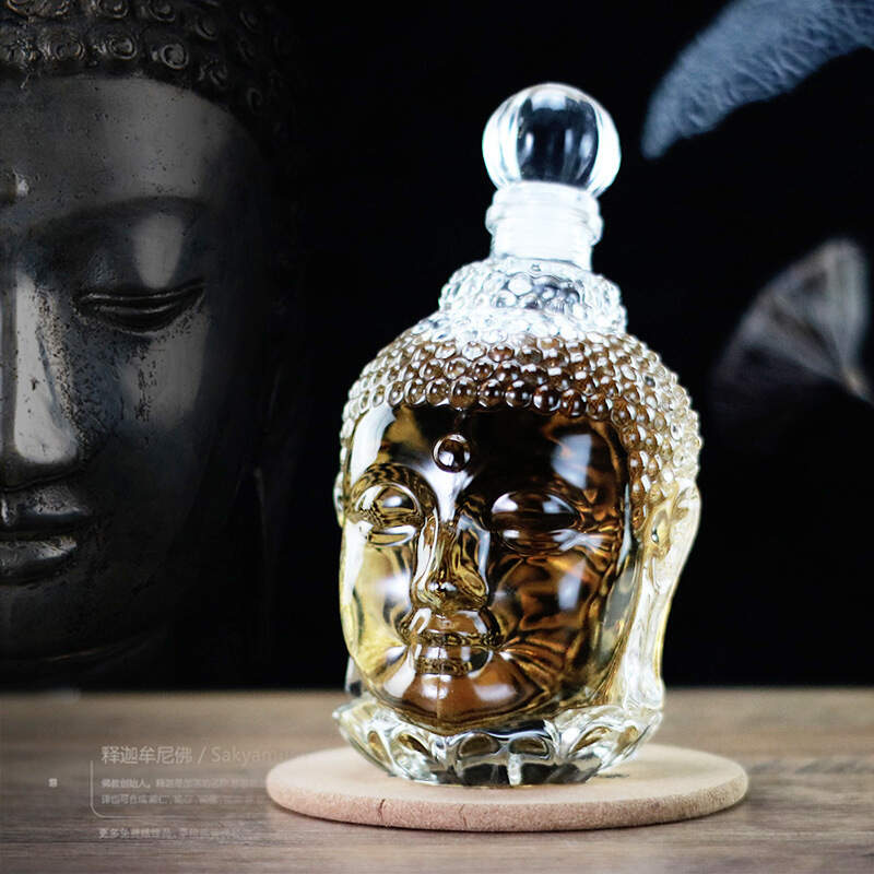 750ml skull head wine glass bottle factory, China 750ml skull head wine glass bottle