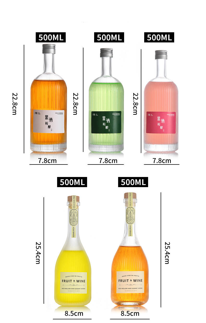 375 ml Glass Round Liquor Bottle, 500ml Boston round glass bottle