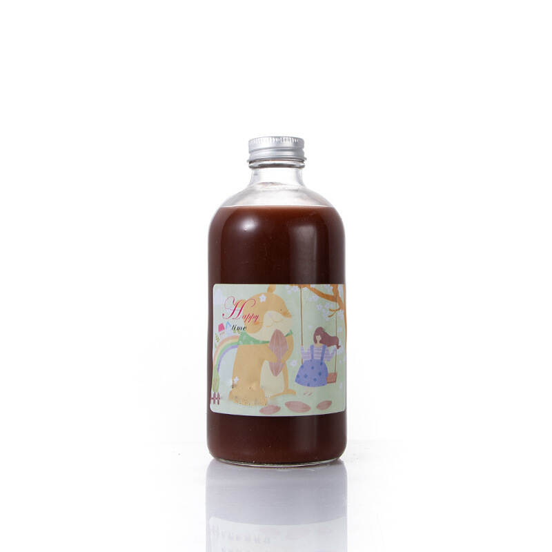 Glass Boston Round Juice Bottle