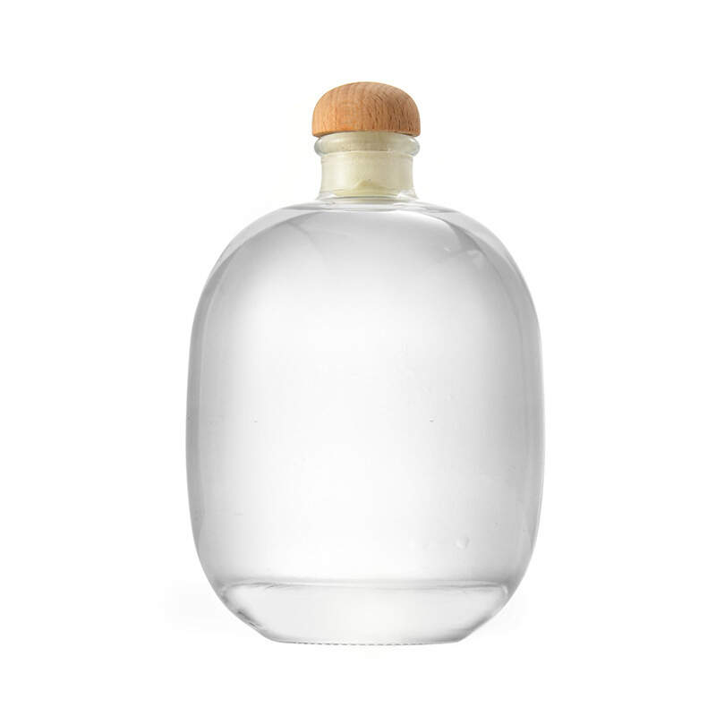 Oval Glass Juice Bottle