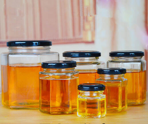 250ml hexagonal glass jam jar factory, China honey jars glass hexagonal, China honey jars glass hexagonal factory, wholesale 250ml hexagonal glass jam jar