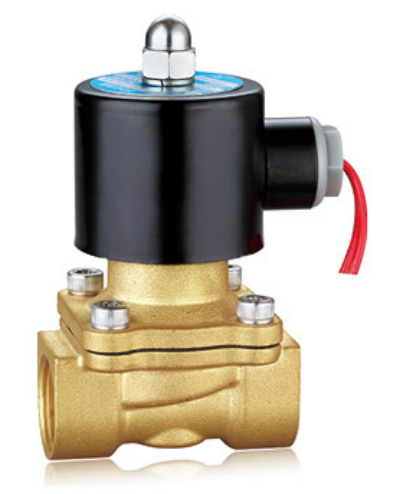 Brass Two-Position Two-Way Solenoid Valve - Normally Closed (Room Temperature, Hot Water)