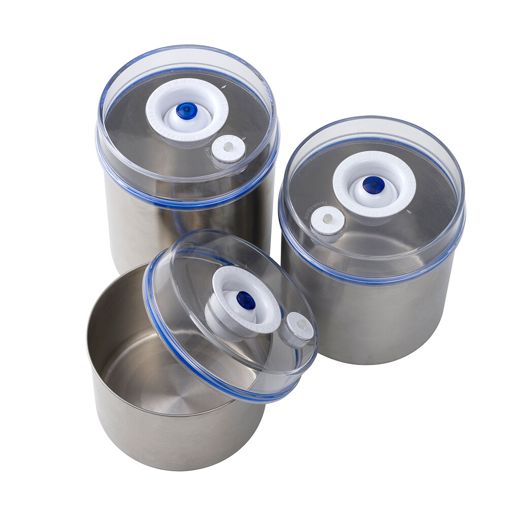 热销SUS304不锈钢真空密封咖啡罐，带盖环保设计不锈钢存储容器