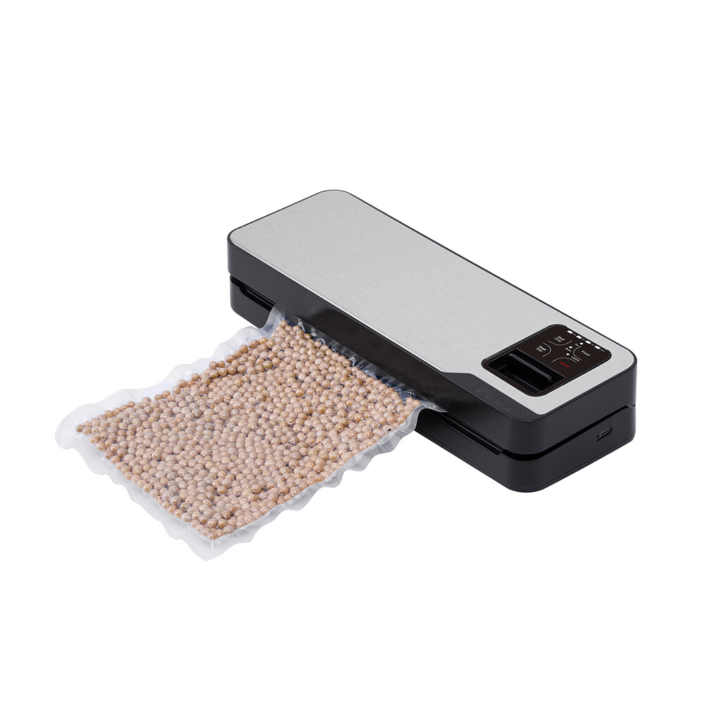 One-hand lock S/S with battery rechargeable food household vacuum sealer can be used outdoors