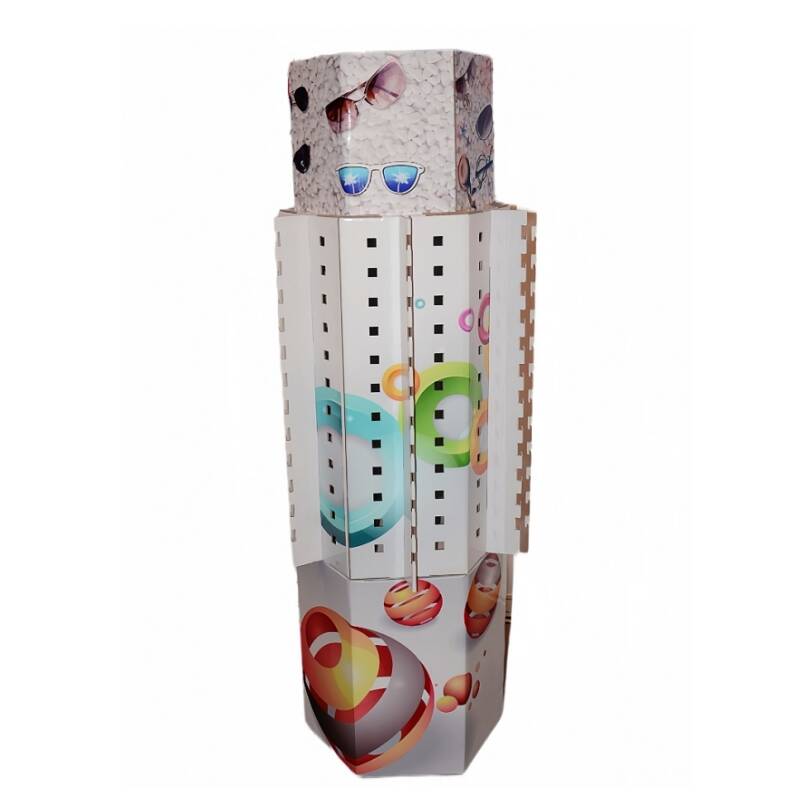 Customized Flat Packed Cardboard Display Shelf Eco Friendly And Easy Assembly for Eye Glass