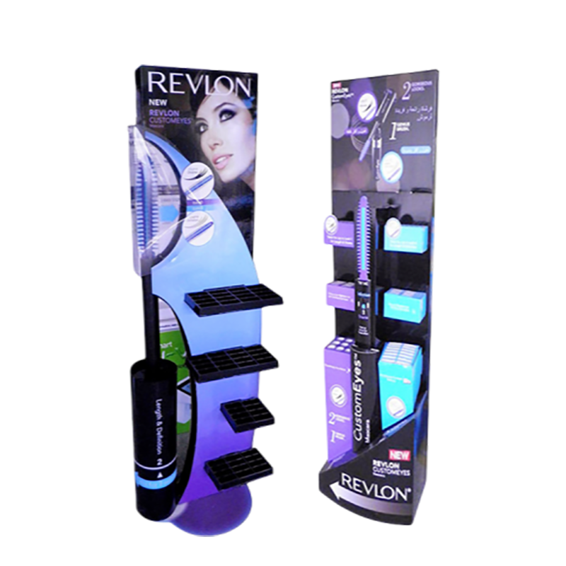 Eco Friendly Cardboard Counter Displays Flat / Folding Structure Flat Packing for Cosmetics