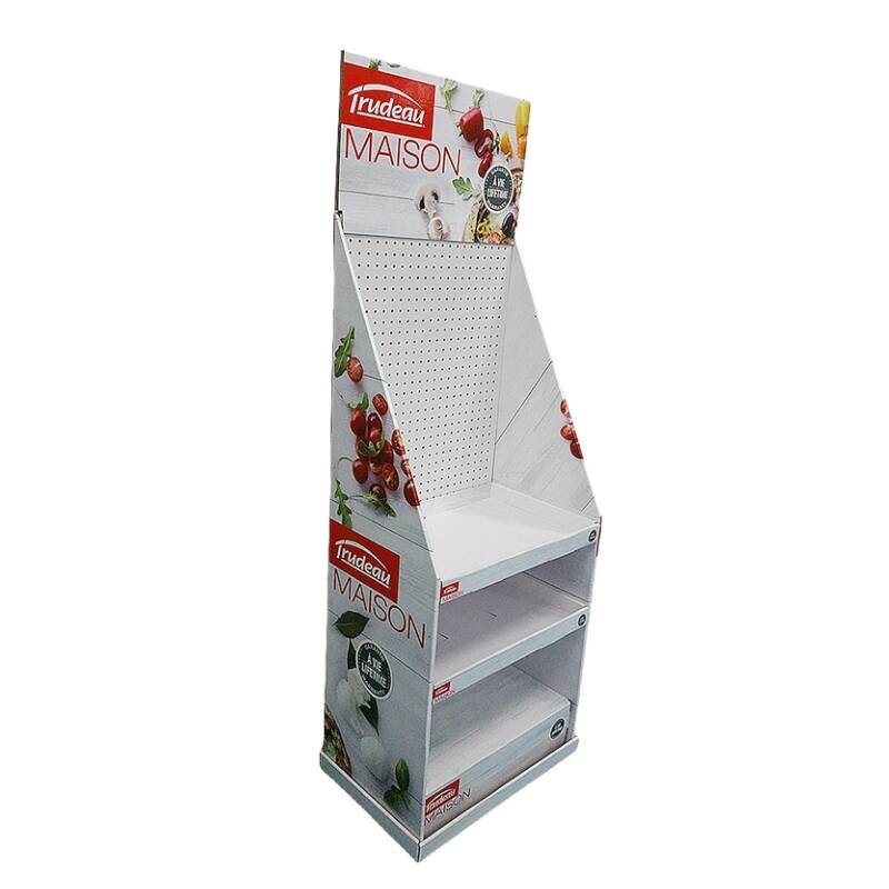 Lightweight Pegboard Hook Display Wall Mounted Cardboard Point Of Purchase Displays