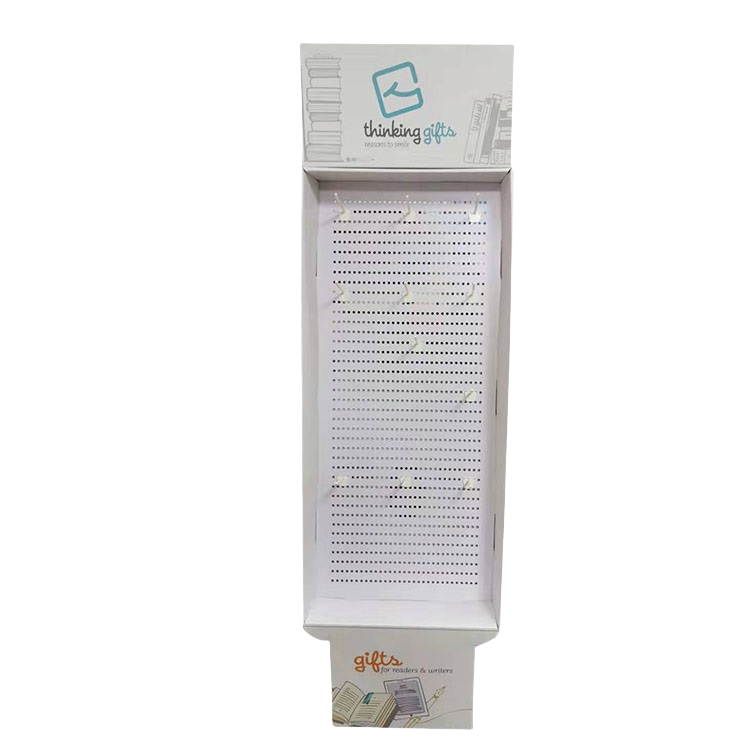 Wall Mounted Retail Pegboard Hook Display Custom Made 4 Color Pantone Printing