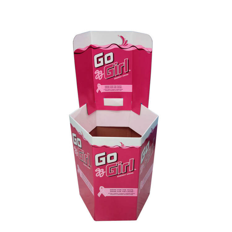 Retail Cardboard Dump Bin Display Eye Catching Foldable Structure