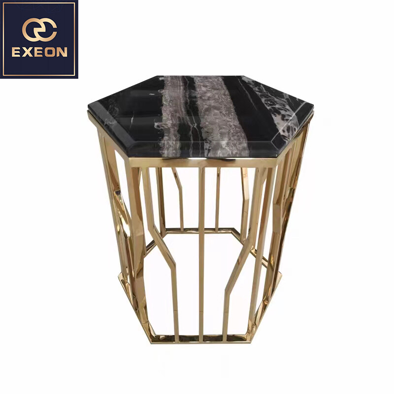 Modern Corner Side Table Set Stone Sofa Coffee Corner Table Living Room Marble Glass Side Table