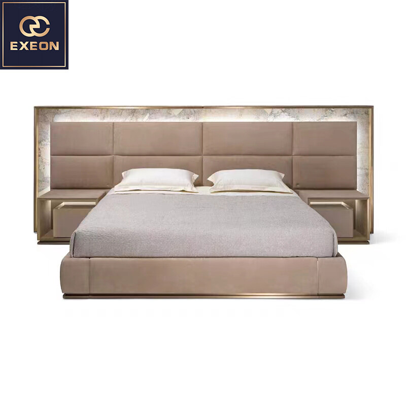 Wholesale Shop New Design Modern Professional Manufacturer Hotel Leather Bed