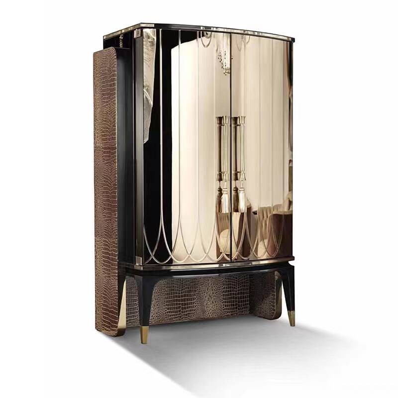 Luxury wine cabinet-Leather wine cabinet-Italian wine cabinet