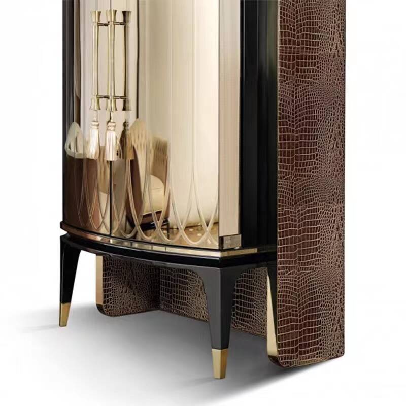 Luxury wine cabinet-Leather wine cabinet-Italian wine cabinet