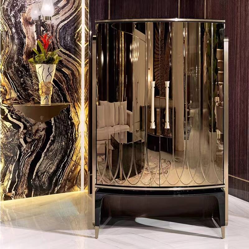 Luxury wine cabinet-Leather wine cabinet-Italian wine cabinet