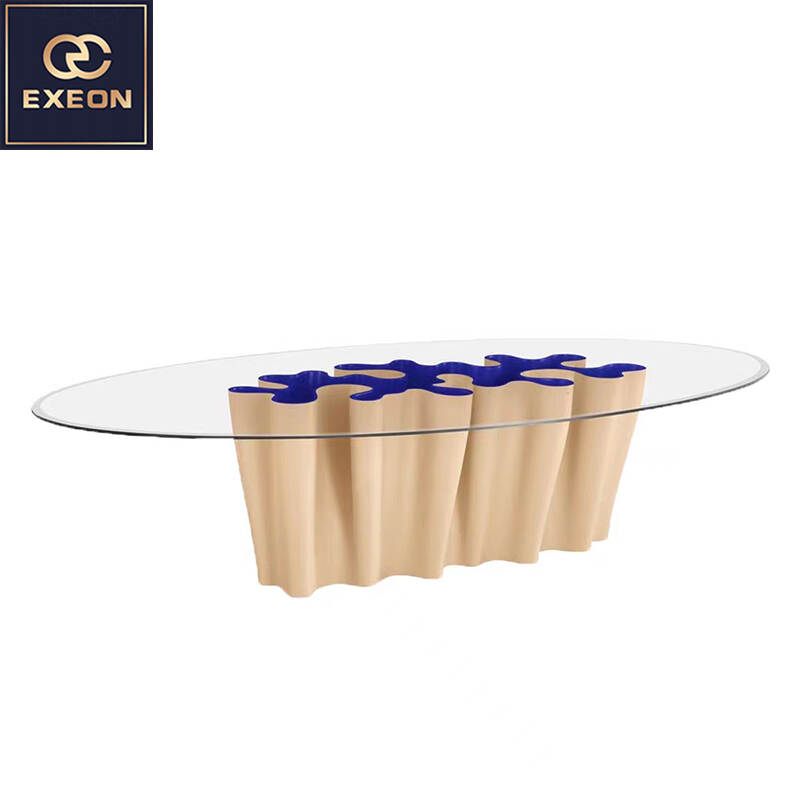 Luxury dining table-Glass dining table-High-end dining table