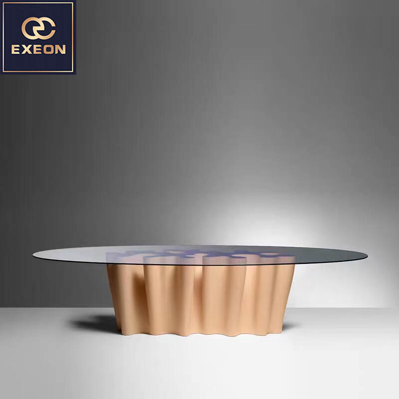 Luxury dining table-Glass dining table-High-end dining table