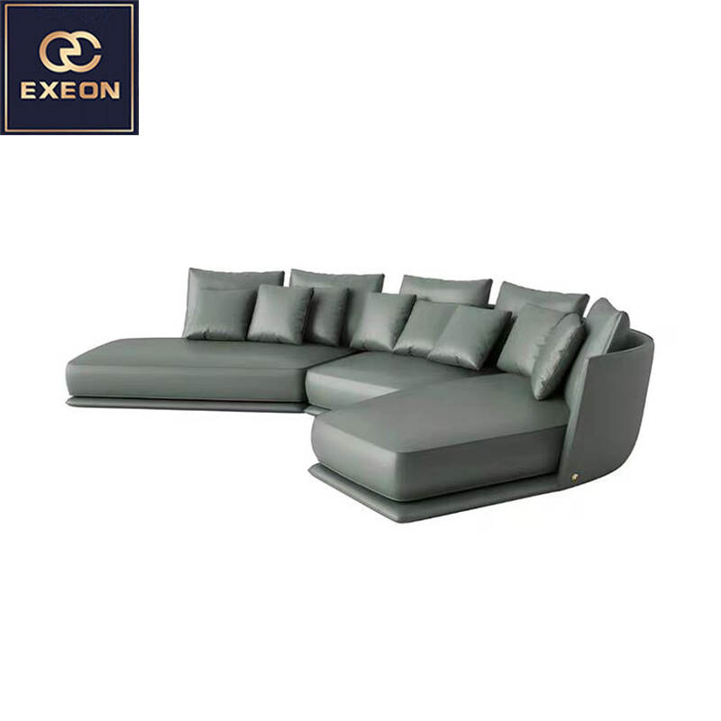 Plush sofa-Leather sofa-Curved sofa-High-end sofa