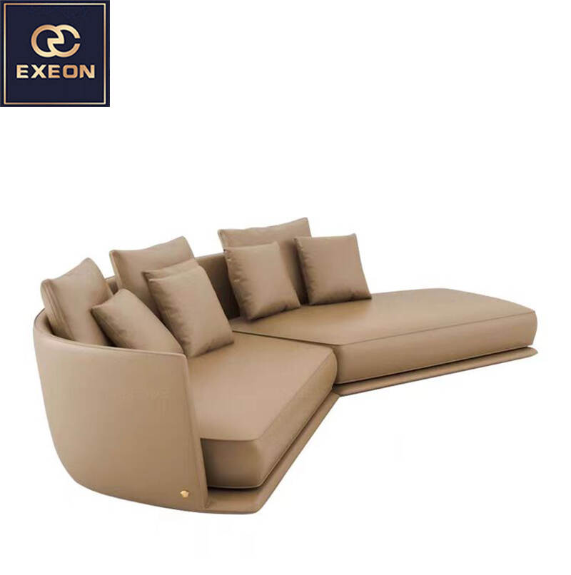 Plush sofa-Leather sofa-Curved sofa-High-end sofa